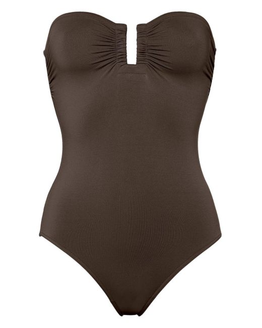 Eres Brown Cassiopée Bustier Swimwuit