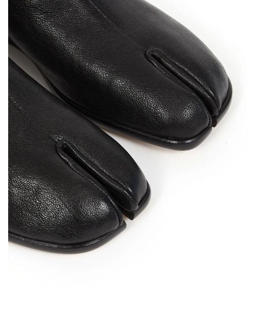 Maison Margiela Gray Smooth Leather Loafers With Split-Toe Design for men