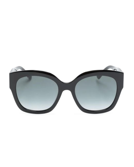 Jimmy Choo Black Leela Square-Frame Sunglasses