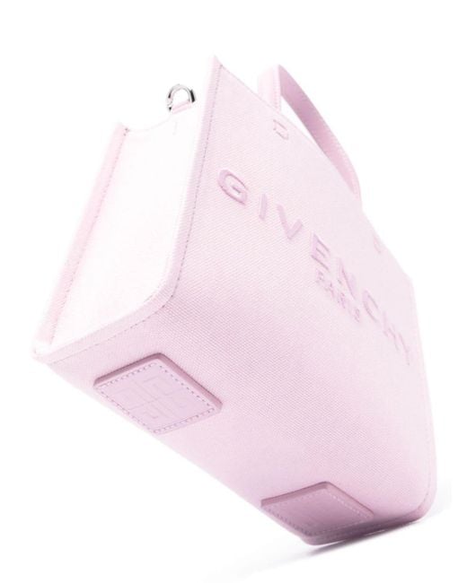 Bolso shopper Mini G con logo bordado Givenchy de color Pink