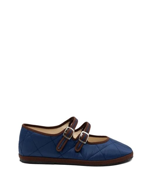 Gondolina Blue Acqua Alta Quilted Ballet Flats
