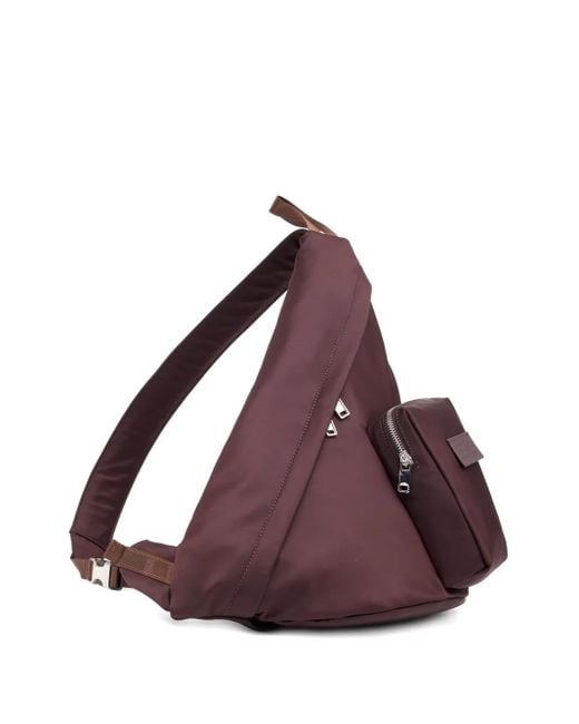 MM6 by Maison Margiela Purple Numeric-Patch Sling Bag