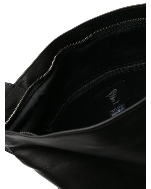 Discord Yohji Yamamoto Black Clasp Leather Shoulder Bag
