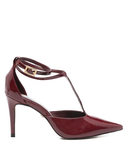 Carrano Brown 85Mm Ankle-Strap Leather Pumps