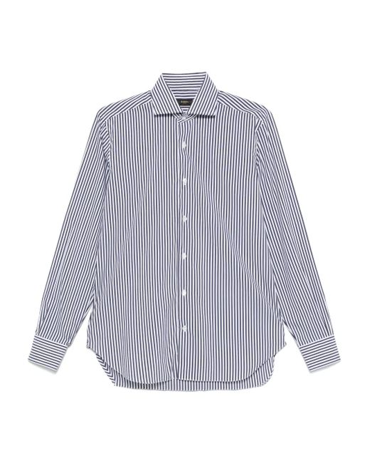 Camicia A Righe di Barba Napoli in Purple da Uomo