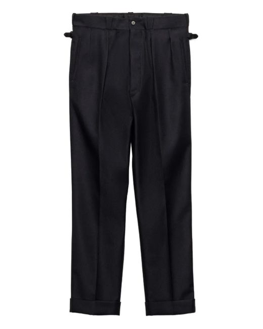 Prada Blue Pleated Trousers for men