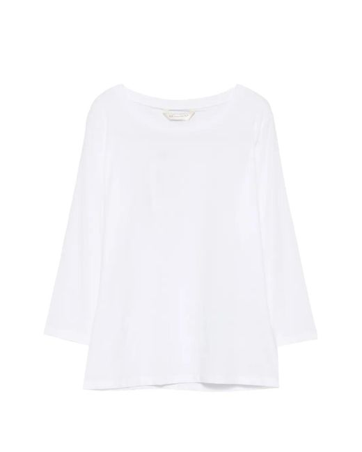 Max Mara White Lorata Three-Quarter-Sleeve T-Shirt