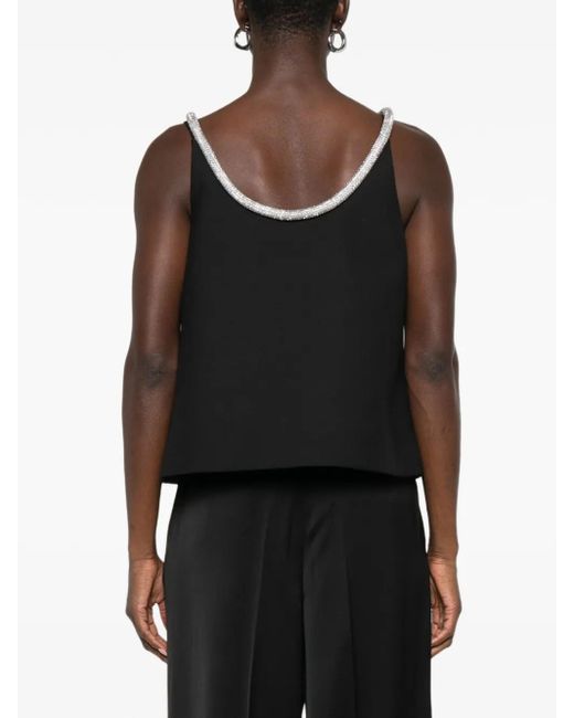Rohe Black A-Line Appliqué-Detail Top