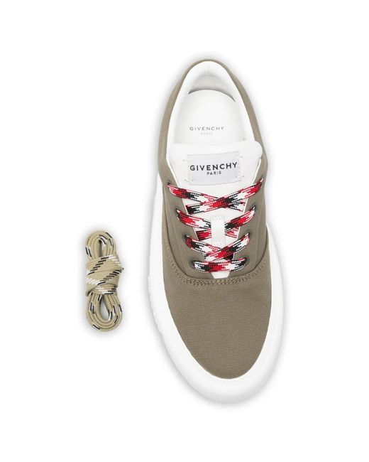 Givenchy White New City Canvas Sneakers for men