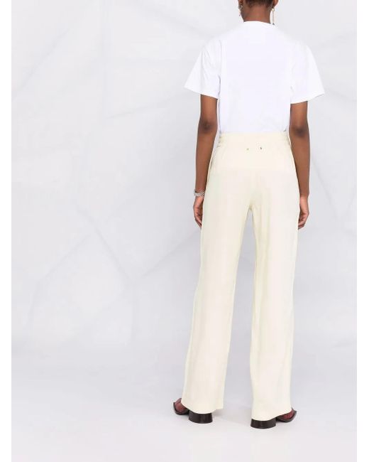 Golden Goose Deluxe Brand White Brittany Wide-Leg Trousers