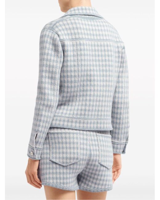 Barrie Gray Gingham Cashmere-blend Jacket