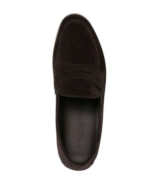 Scarosso Black Luciano Suede Loafers for men