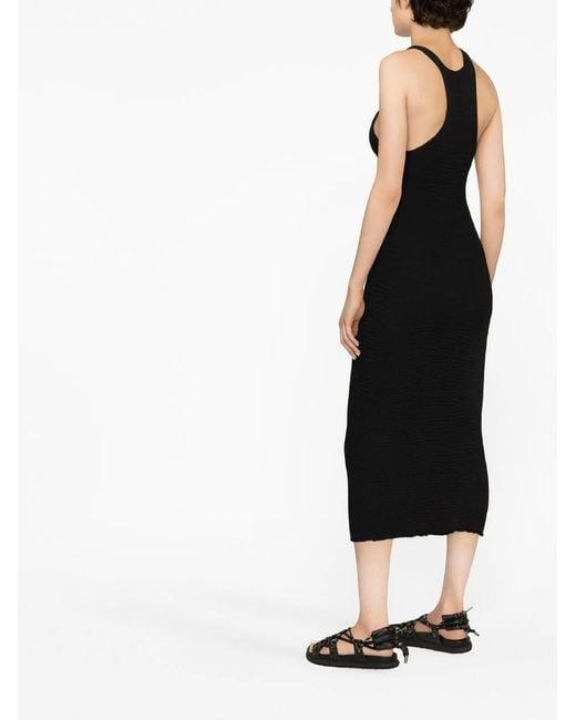 Stella McCartney Black Nara Crochet-Detail Midi Dress