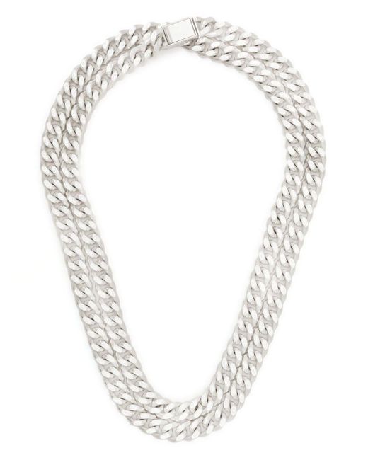 Jil Sander Double Curbchain Necklace in Silver (Metallic) for Men Lyst