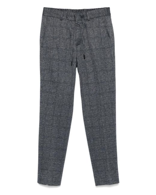 Karl Lagerfeld Black Textured Drawstring Trousers for men