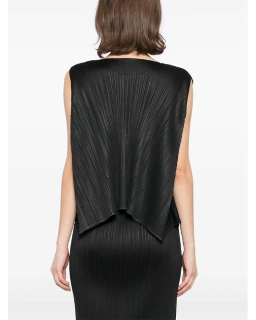 Pleats Please Issey Miyake Efficient Square トップ Black