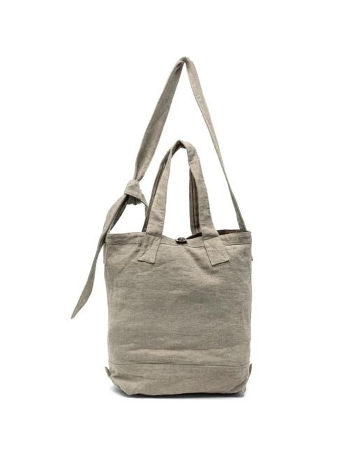 Ziggy Chen Gray Knot-Detail Tote Bag for men