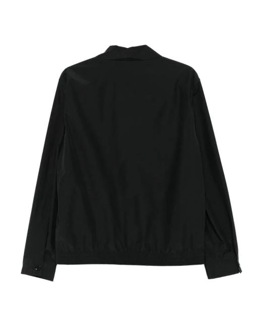 Theory Black Zip-Up Shirt Jacket for men