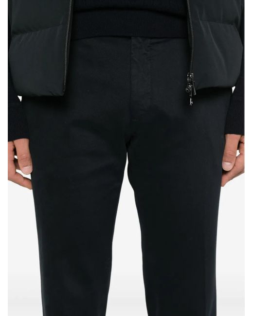 Incotex Black Stretch-Cotton Trousers for men