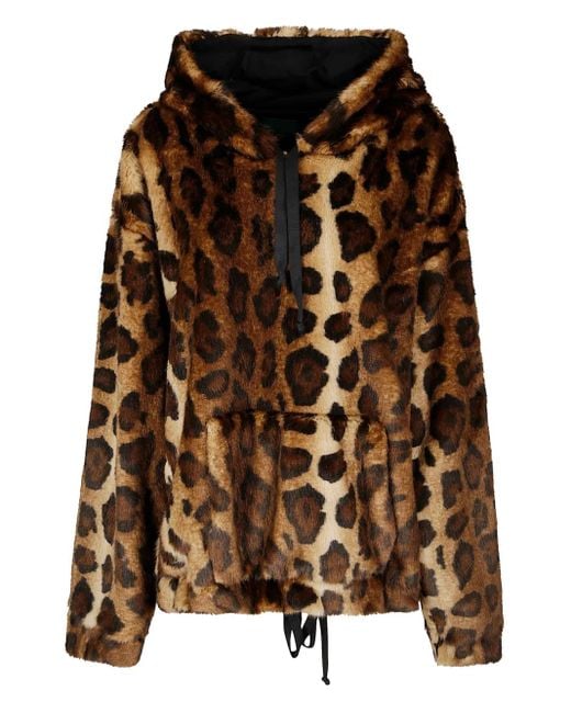 Jejia Brown Leopard-Print Hoodie