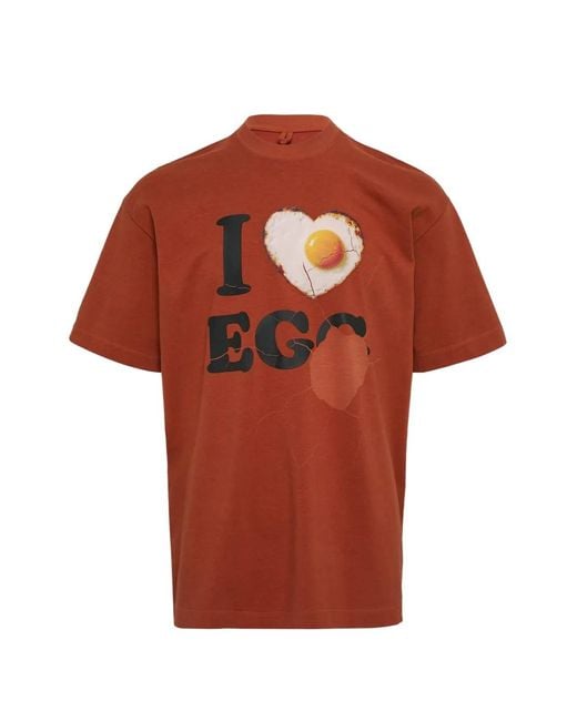 Doublet メンズ レッド I Love Egg Tシャツ