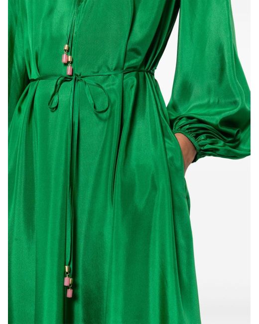 Zimmermann Green Junie Billow Maxi Dress