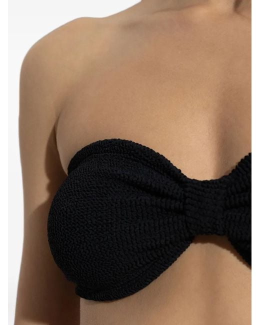 Hunza G Black Jean Bikini mit hohem Bund