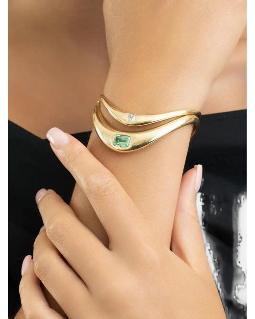 ZAHN-Z Black Petite Zaha Diamond Cuff Bracelet