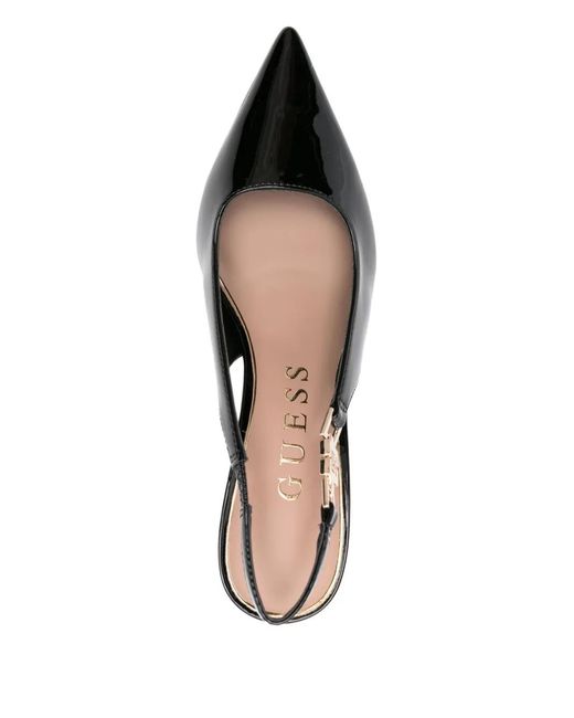 Guess Black 90Mm Slingback Pointed-Toe Pumps