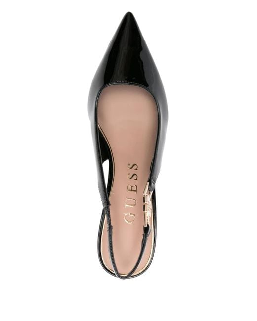 Guess Black 90Mm Slingback Pointed-Toe Pumps