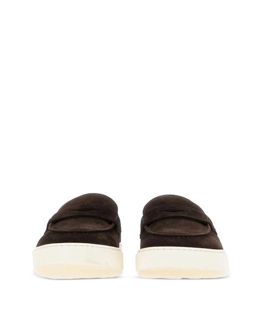 Doucal's White Penny Apron Leather Loafers for men