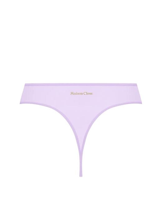Maison Close Purple Double Sens Sheer Thong