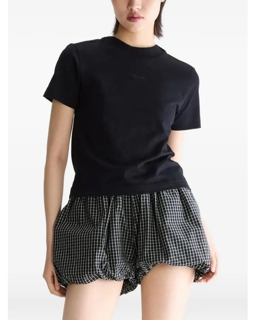 Bellerose Black Flec Logo-Embroidered T-Shirt