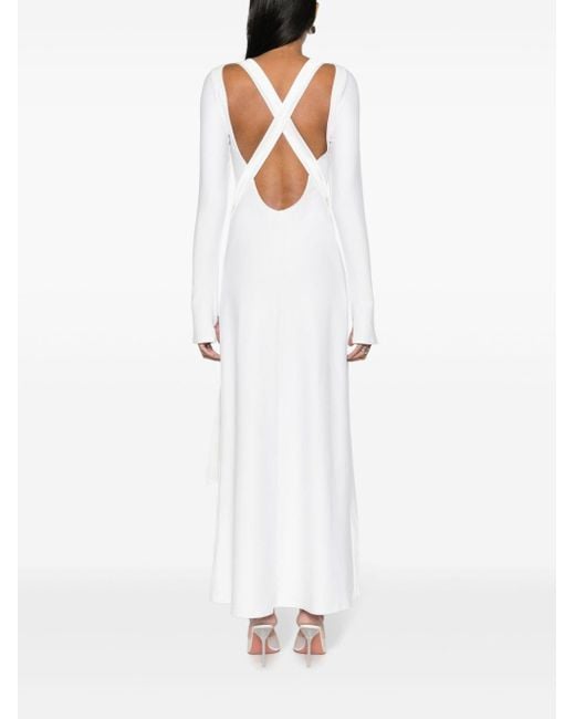Vestido de fiesta con espalda abierta Atu Body Couture de color White