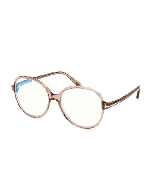 Tom Ford Natural Round-Frame Glasses