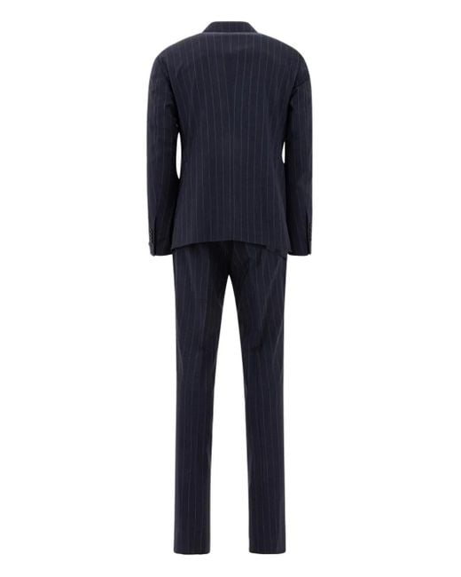 Tagliatore Blue Pinstripe Wool Suit for men