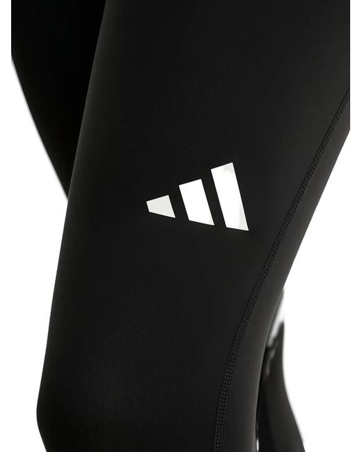 Adidas Black Logo-Print Leggings