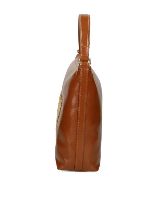 Love Moschino スタッズ ショルダーバッグ Brown