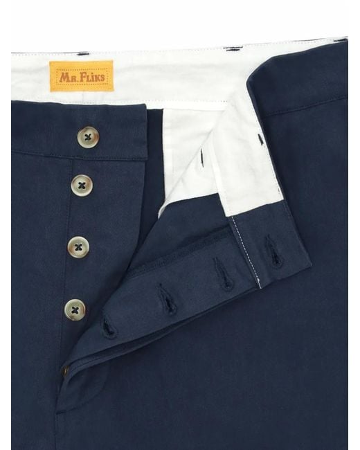 Fortela Blue Greg Twill Trousers for men