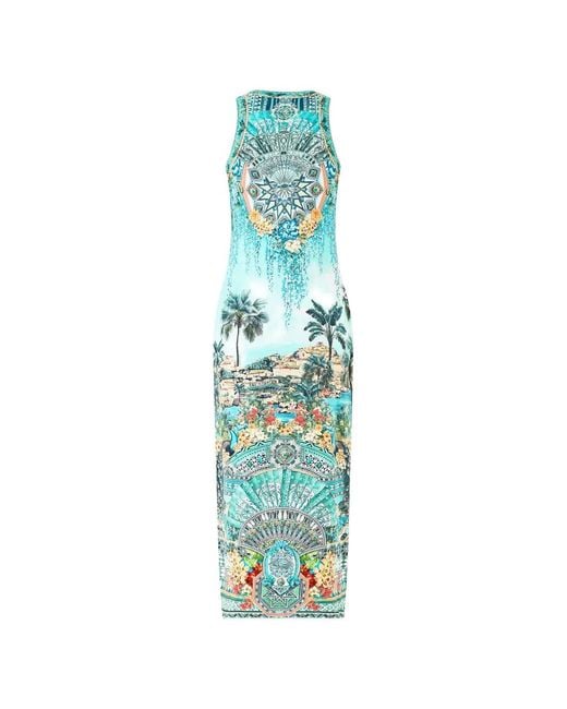 blue halter bridesmaid dress Camilla My Homespun Heart Tie Shoulder Maxi Dress