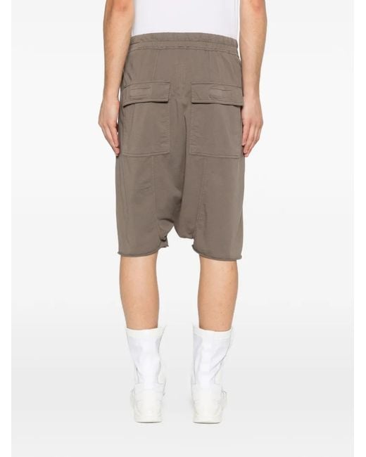 Rick Owens Gray Drawstring Shorts for men
