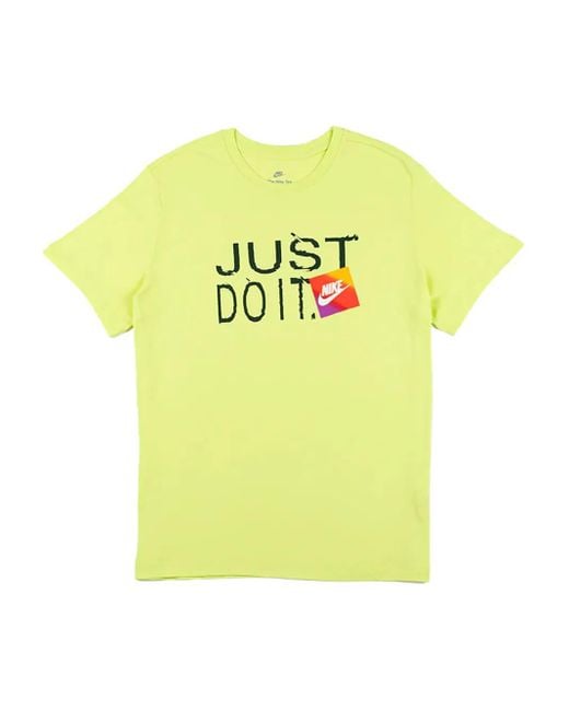 Nike Yellow Just Do It T-Shirt for men