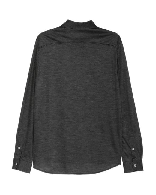 Dell'Oglio Black Buttoned Shirt for men