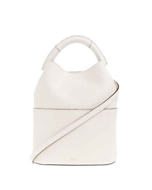 Furla Sfera レザーバケットバッグ White