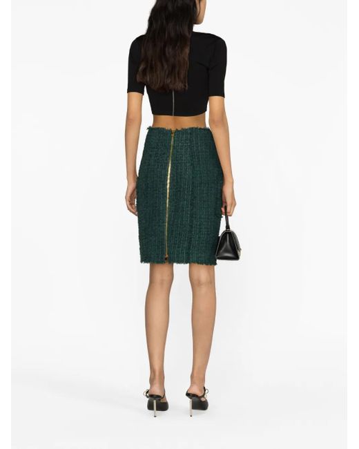 Gonna A Matita di Balmain in Green