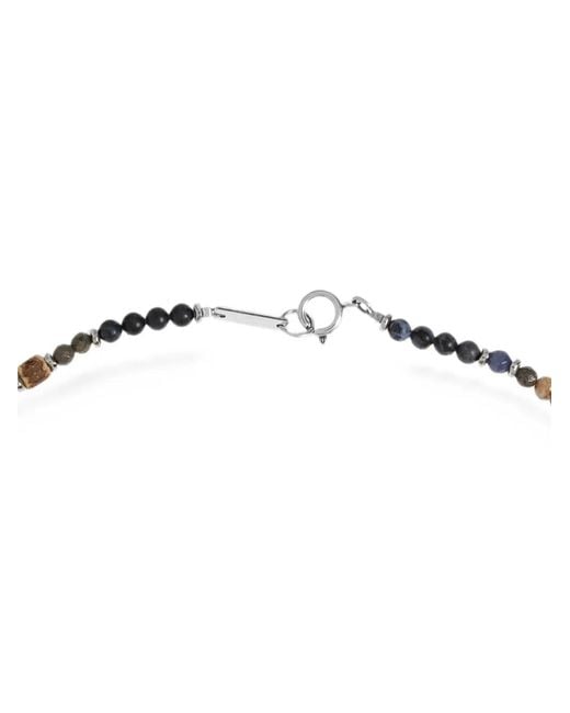 Isabel Marant Metallic Beaded Stone Necklace for men