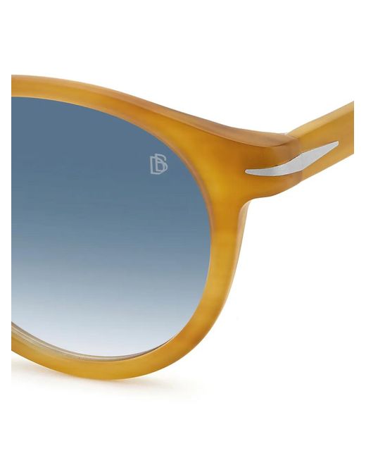 David Beckham Blue Round-Frame Sunglasses for men