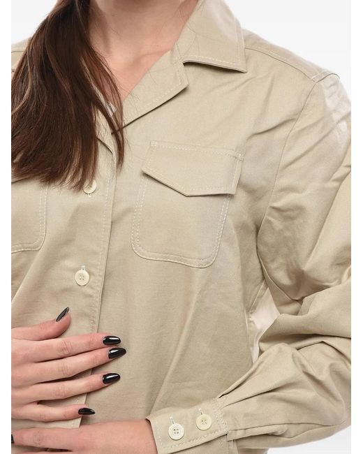 Ines De La Fressange Paris Blue Chest-Pocket Shirt