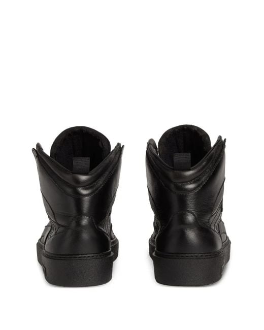 DSquared² Black Leather Sneakers for men