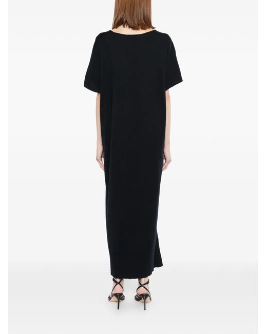 Robe Longue En Jersey N.Peal Cashmere en coloris Black